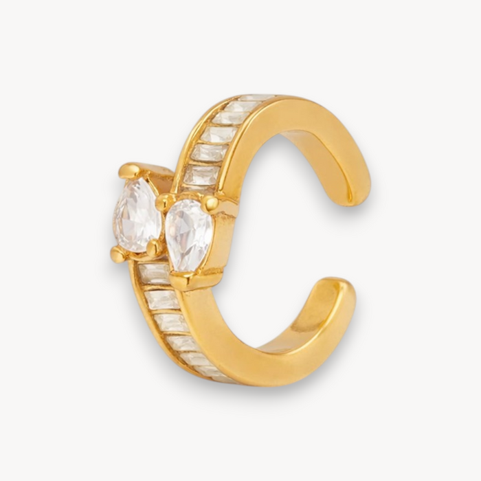 Orecchino Cuff Twin Drop
