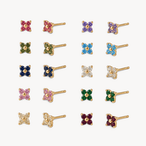 Orecchini Tiny Bloom Crystal · Bianco