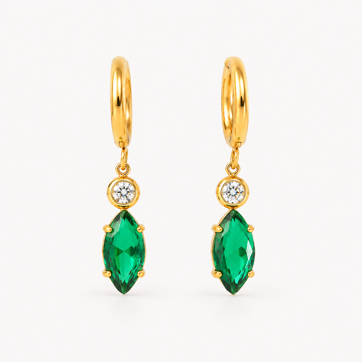 Orecchini Hoop Marquise Dot