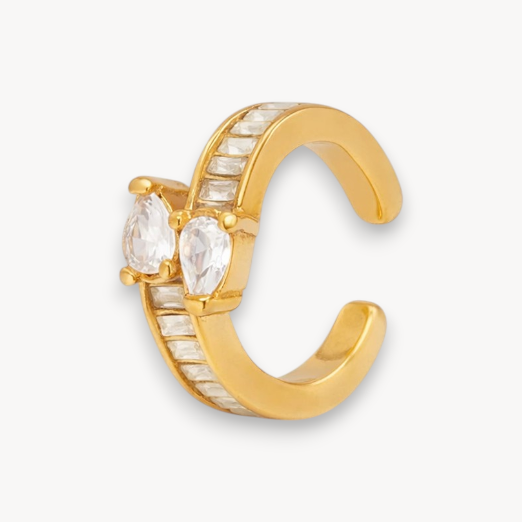Orecchino Cuff Twin Drop