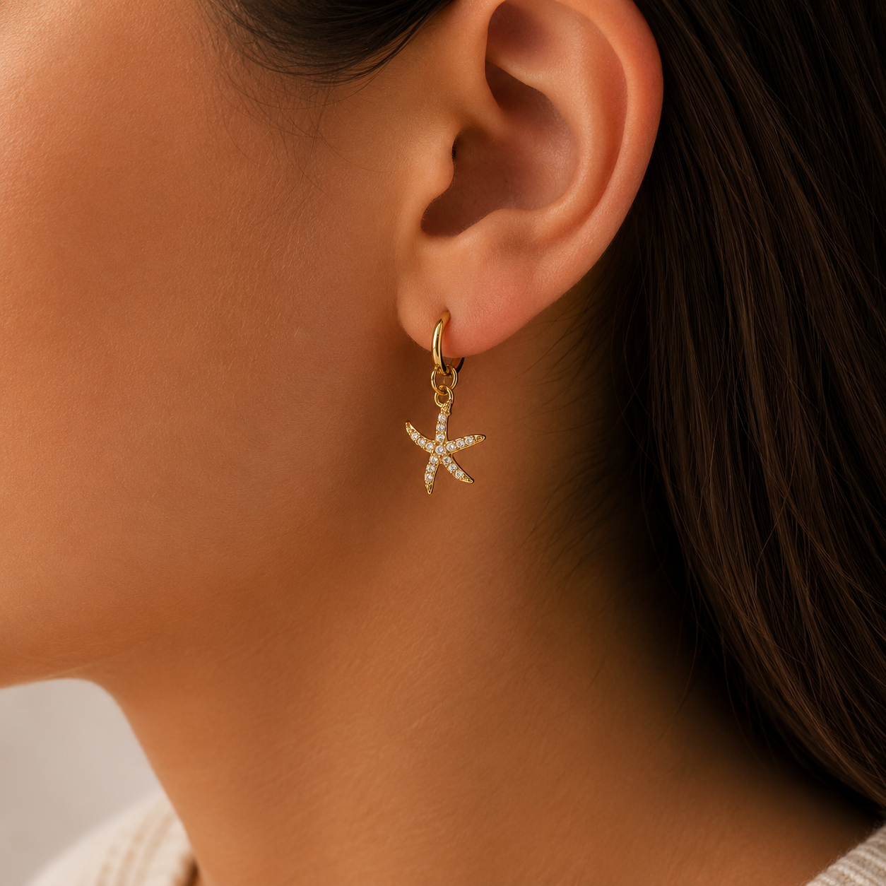 Orecchini Hoop Starfish