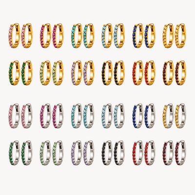 Orecchini Hoop Lunaire Color
