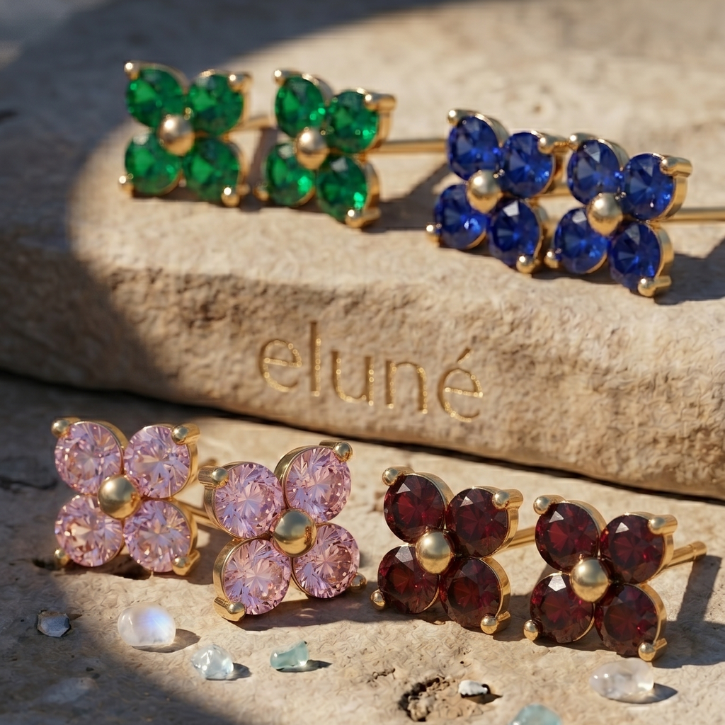 Orecchini Tiny Bloom Crystal
