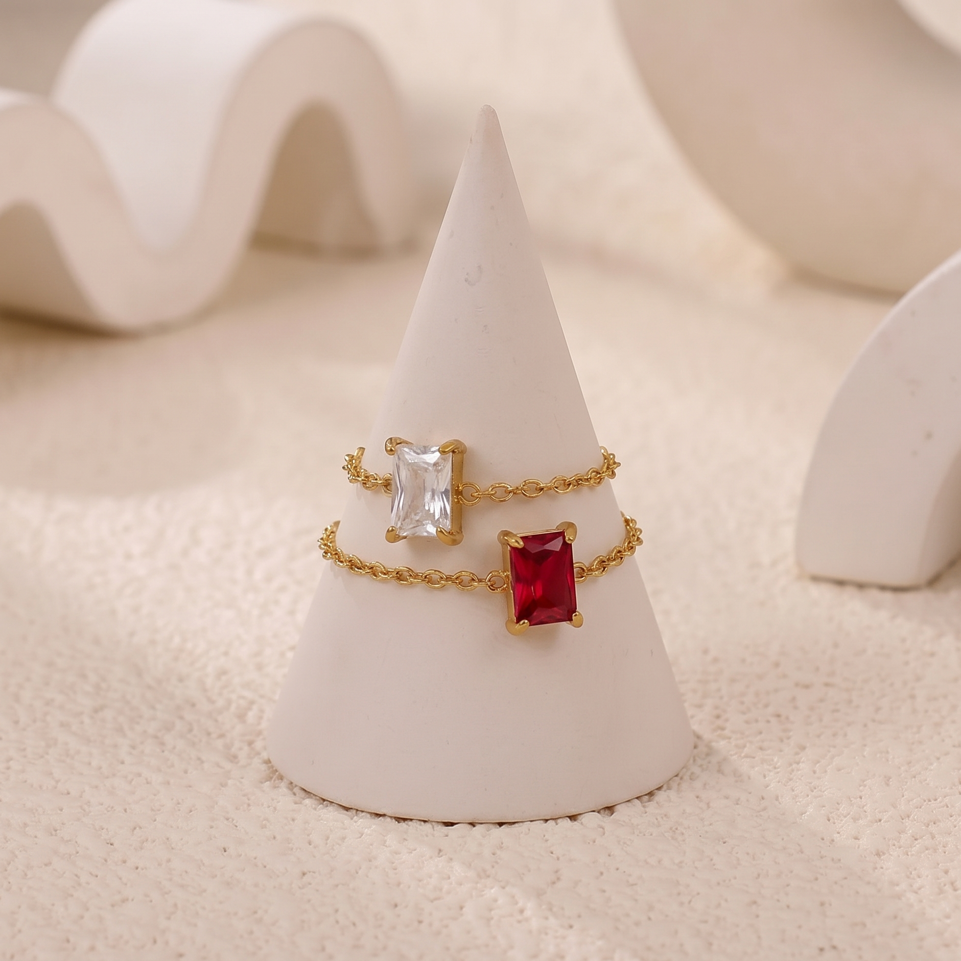 Anello Chainy Baguette