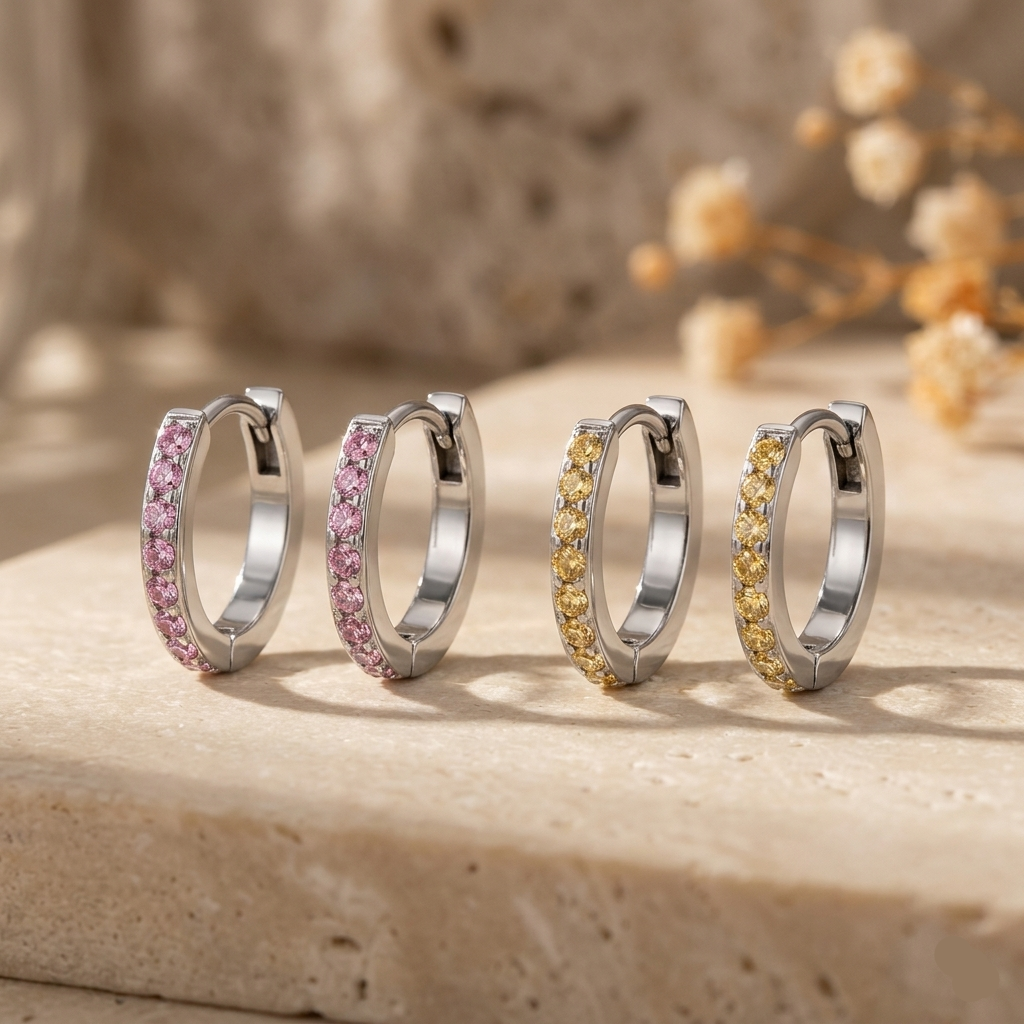 Orecchini Hoop Lunaire Color