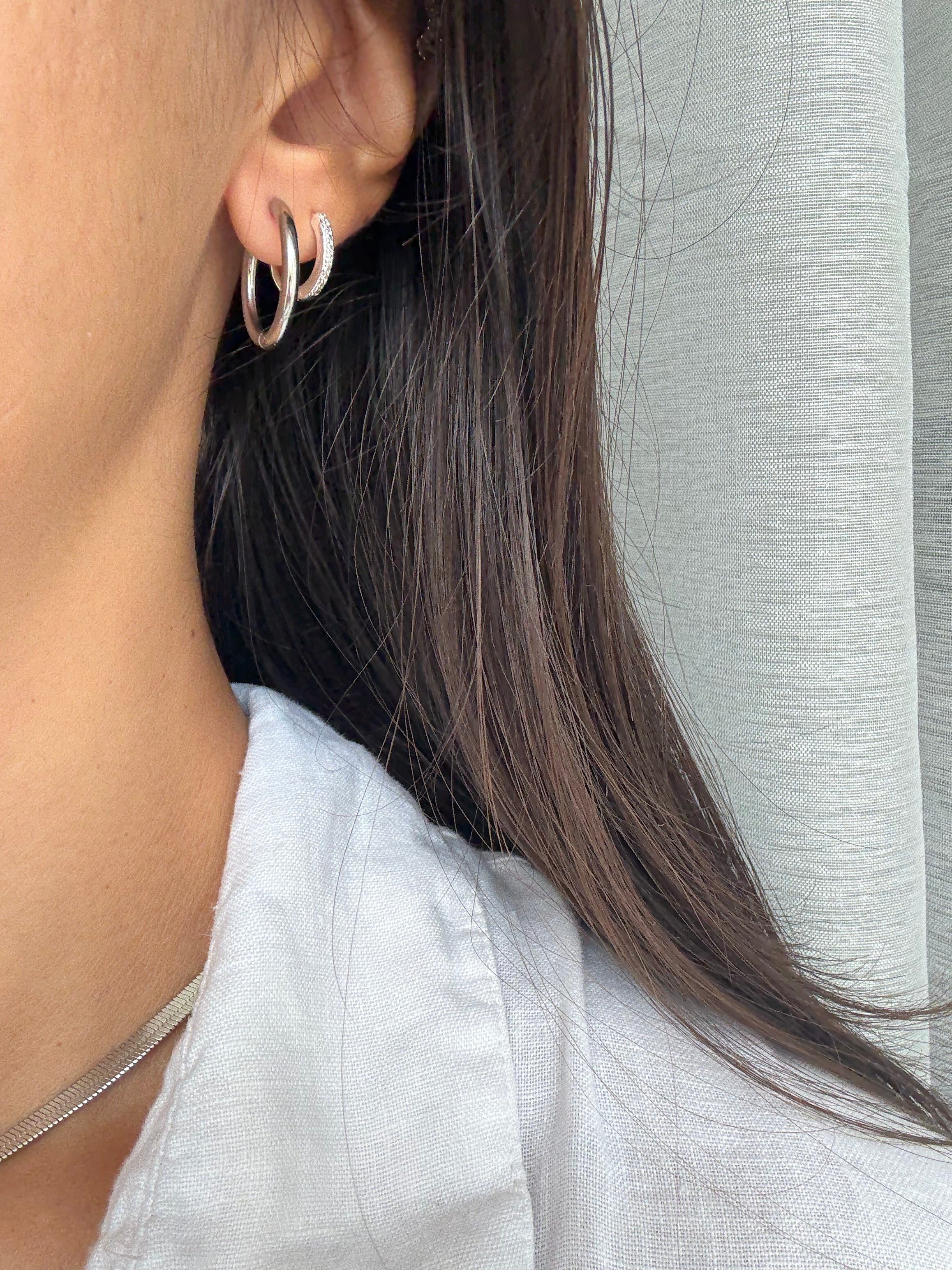 Orecchini Pure Loop Silver