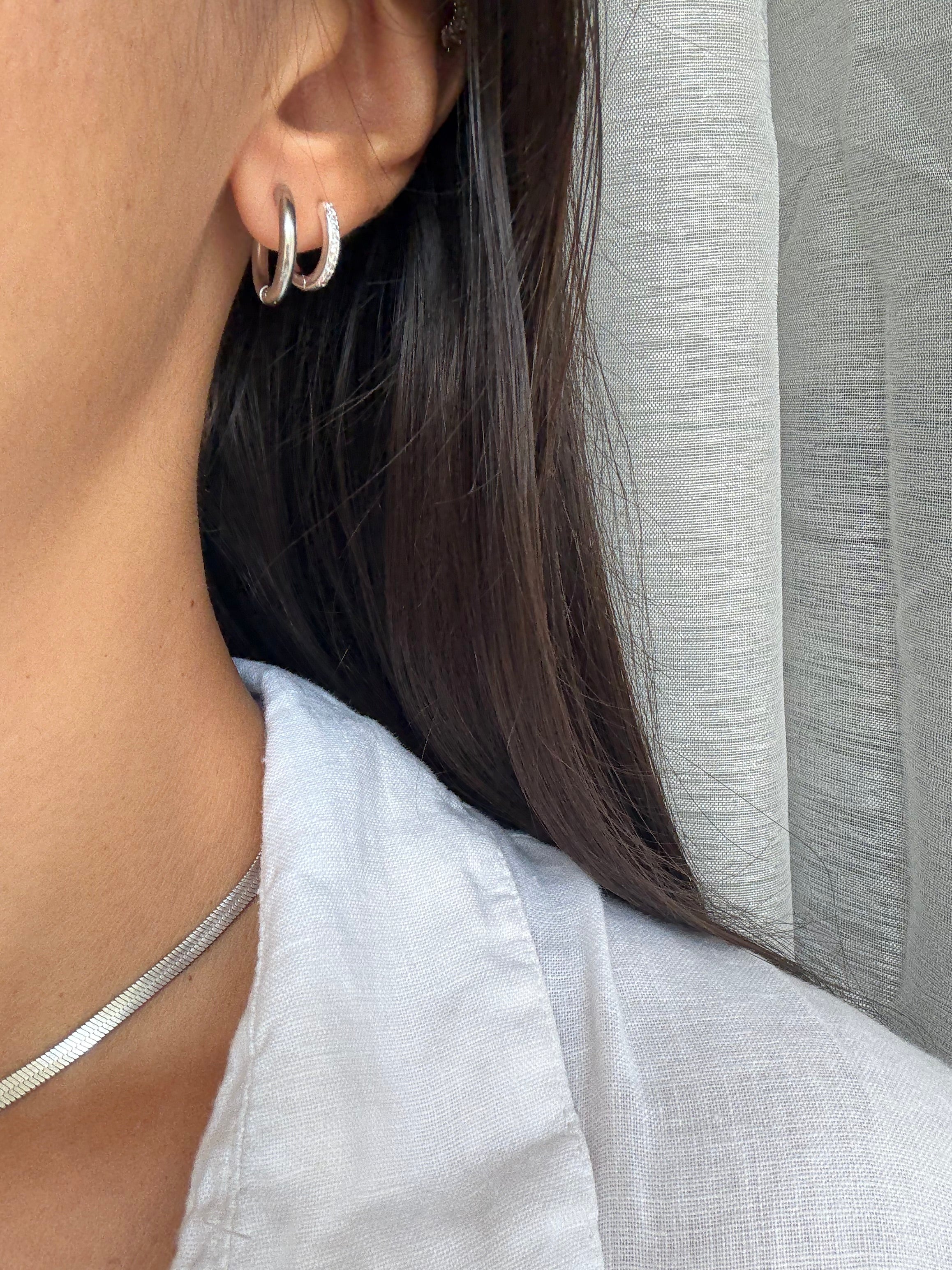 Orecchini Pure Loop Silver