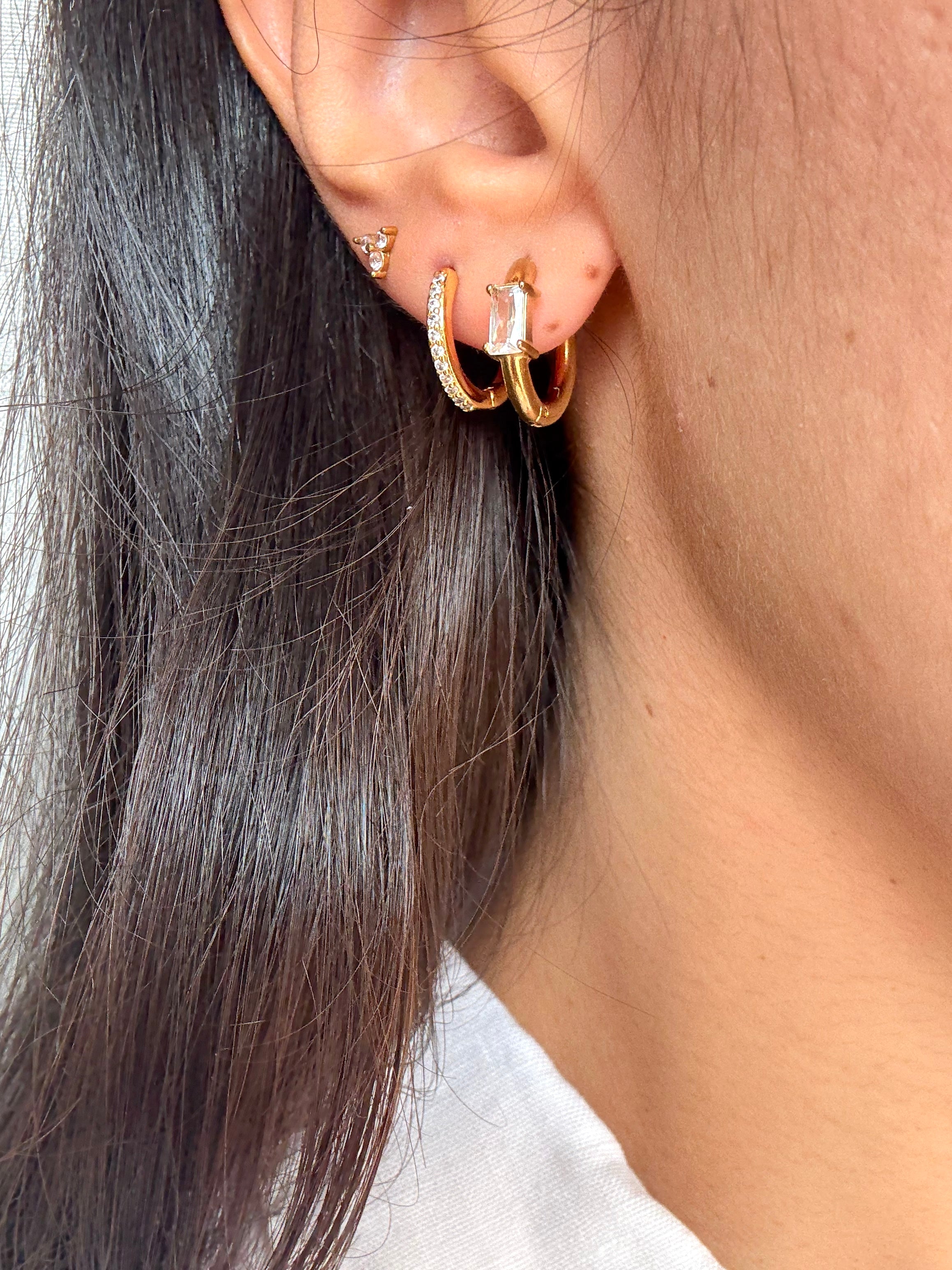 Orecchini Hoop Sparkly Shape