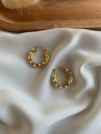 Orecchini Hoop Perlé
