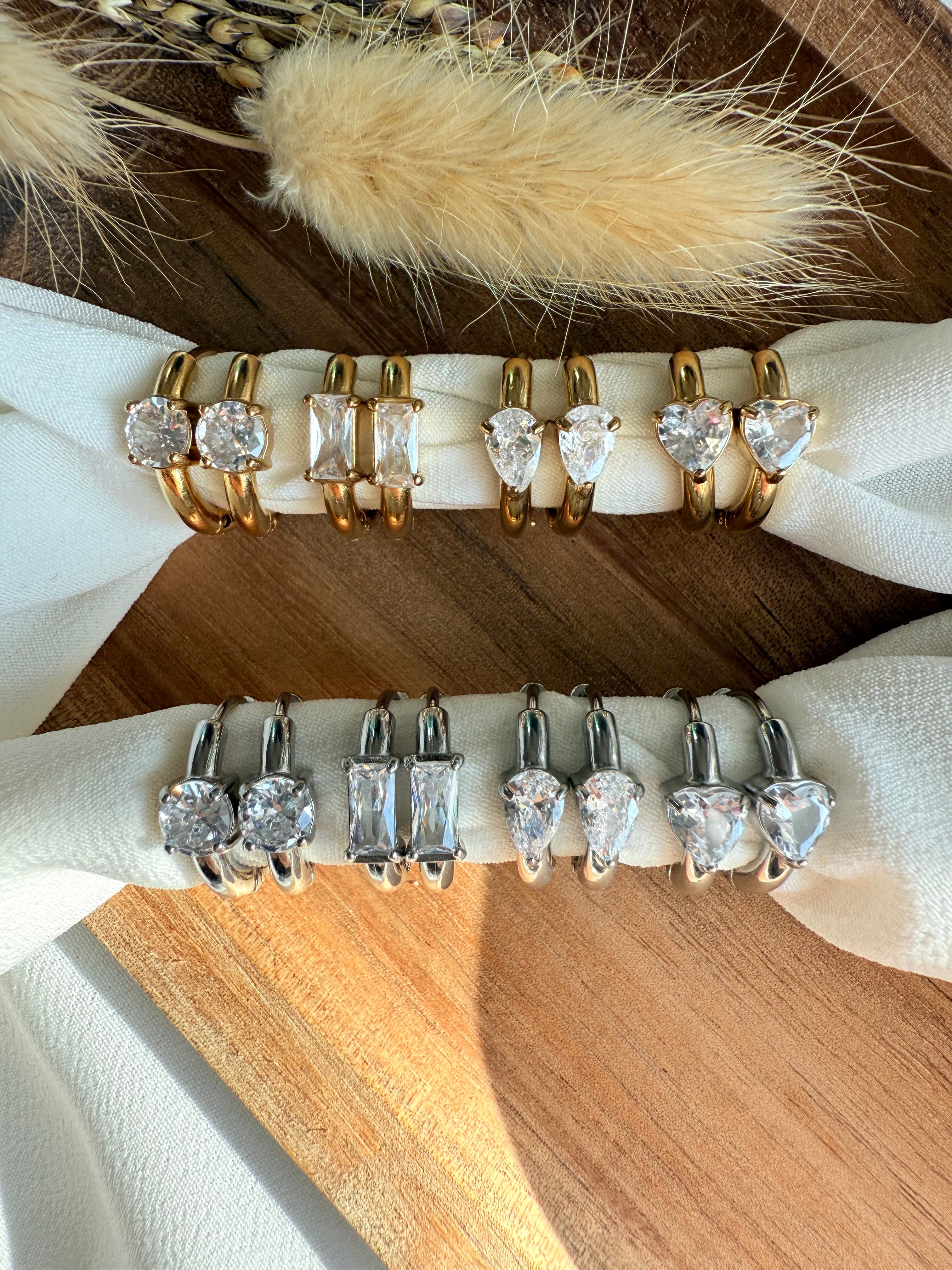 Orecchini Hoop Sparkly Shape