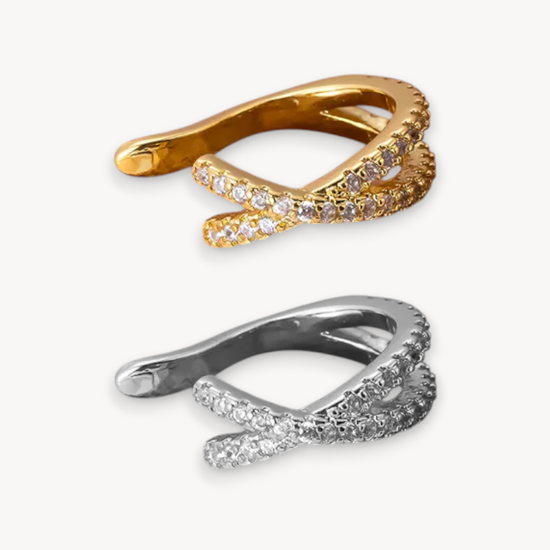 Orecchino Cuff Sparkly Cross