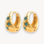 Orecchini Hoop Sparkly Star