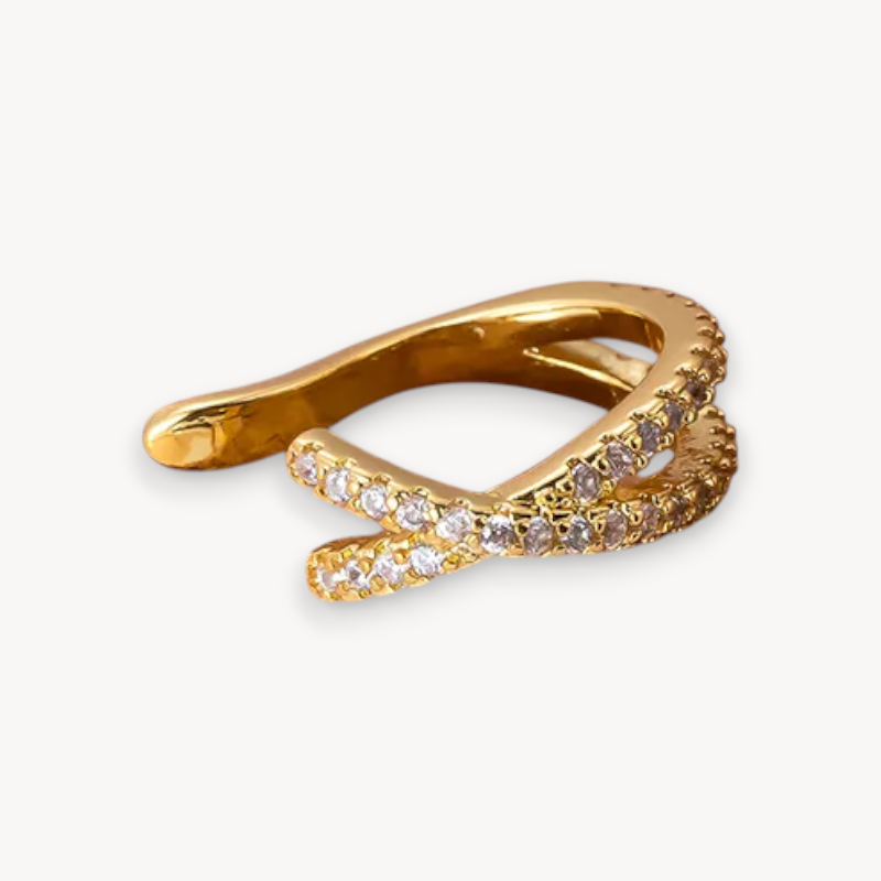 Orecchino Cuff Sparkly Cross