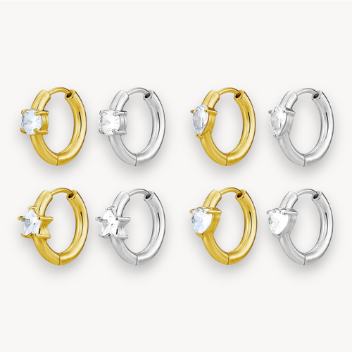 Orecchini Hoop Sparkly Shape