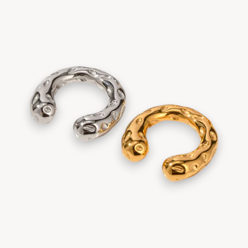 Orecchino Cuff Bold Martellato
