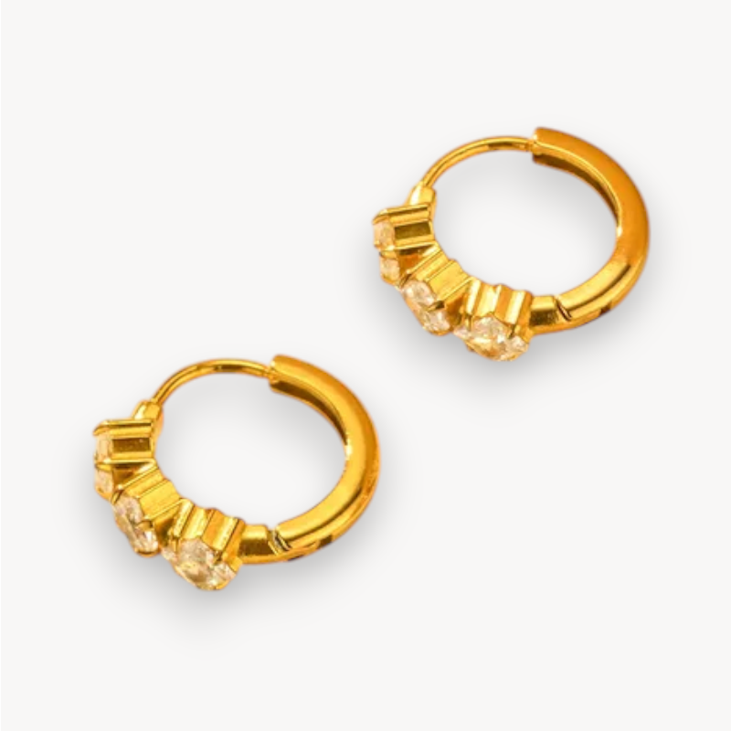 Orecchini Hoop Crystal