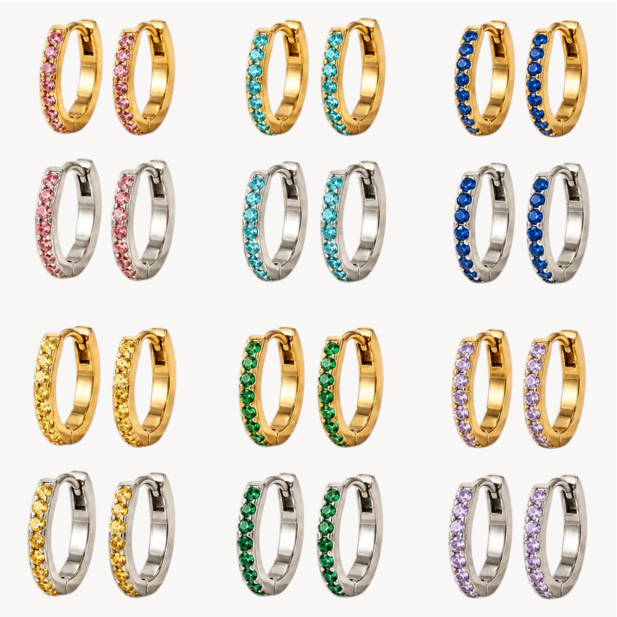 Orecchini Hoop Lunaire Color